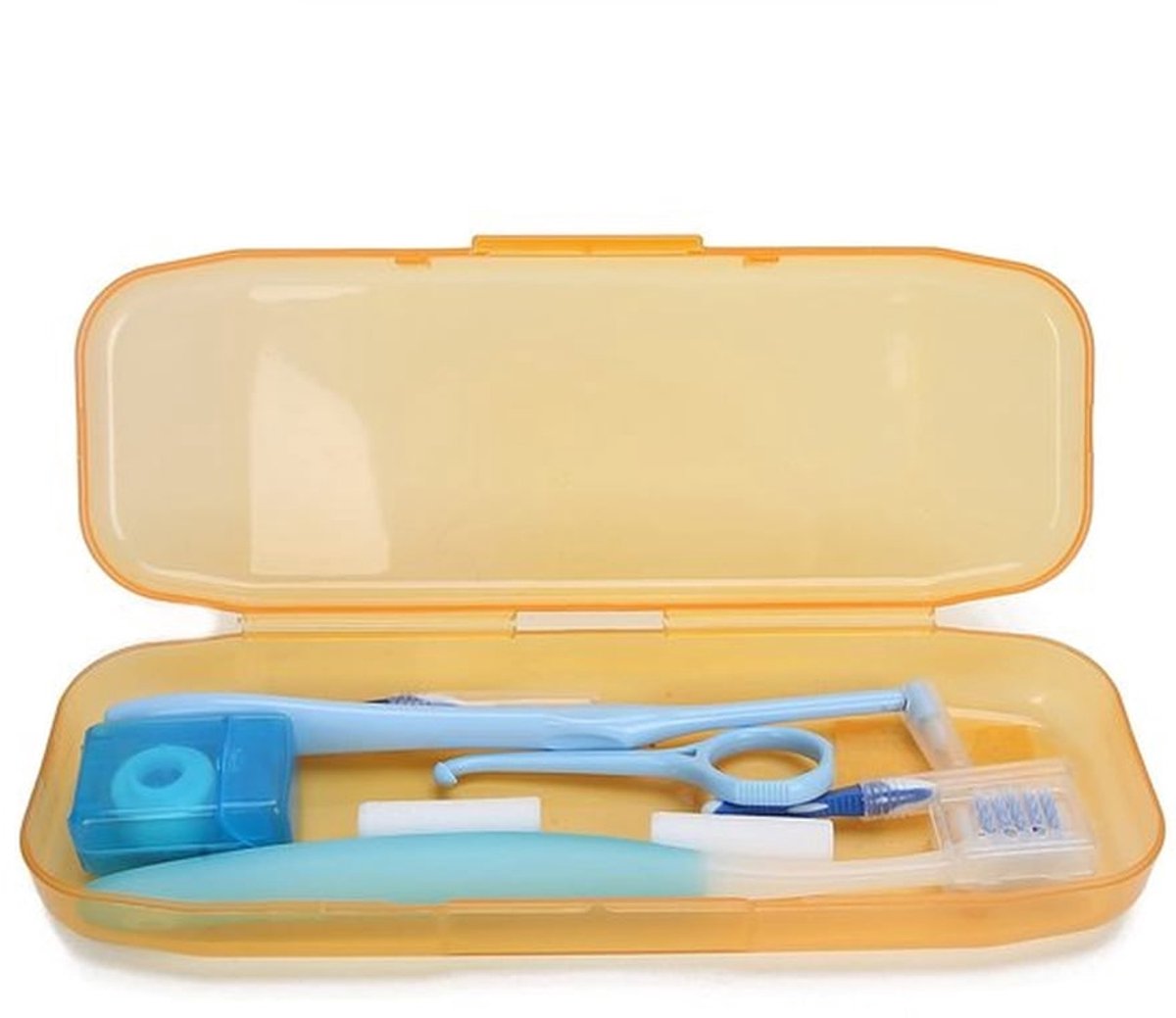 Mondverzorgingsset - Orthodontische Tandenborstel - Flosser/Plectrumstool - Interdentale Borstel - Houderverwijderaar - Lichtgewicht en Draagbaar - Tandverzorgingsset
