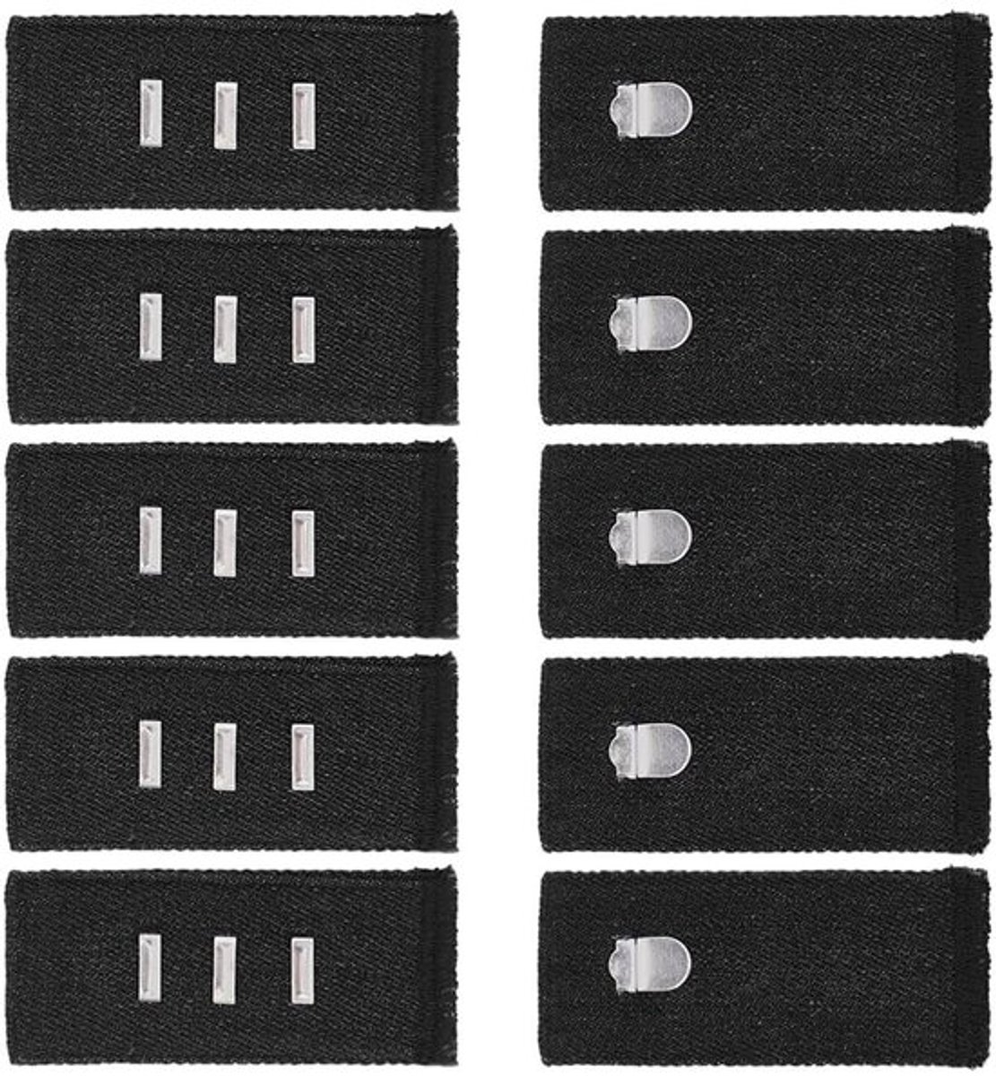 Tailleband Extender 10 Stuks - Verstelbare Katoenen Extender - Metalen Haak - Onzichtbaar Design - Geschikt voor Jeans/Rokken - Afmetingen 84x35 mm - Broekverlengers