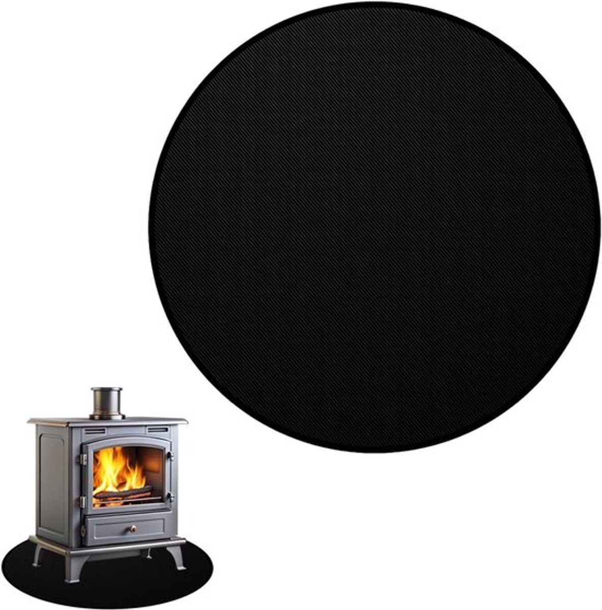Rond Vuurvast Tapijt van 100 cm voor Grill, Bescherming voor Gras en Terras, Ideaal voor Kamperen en Vloeren