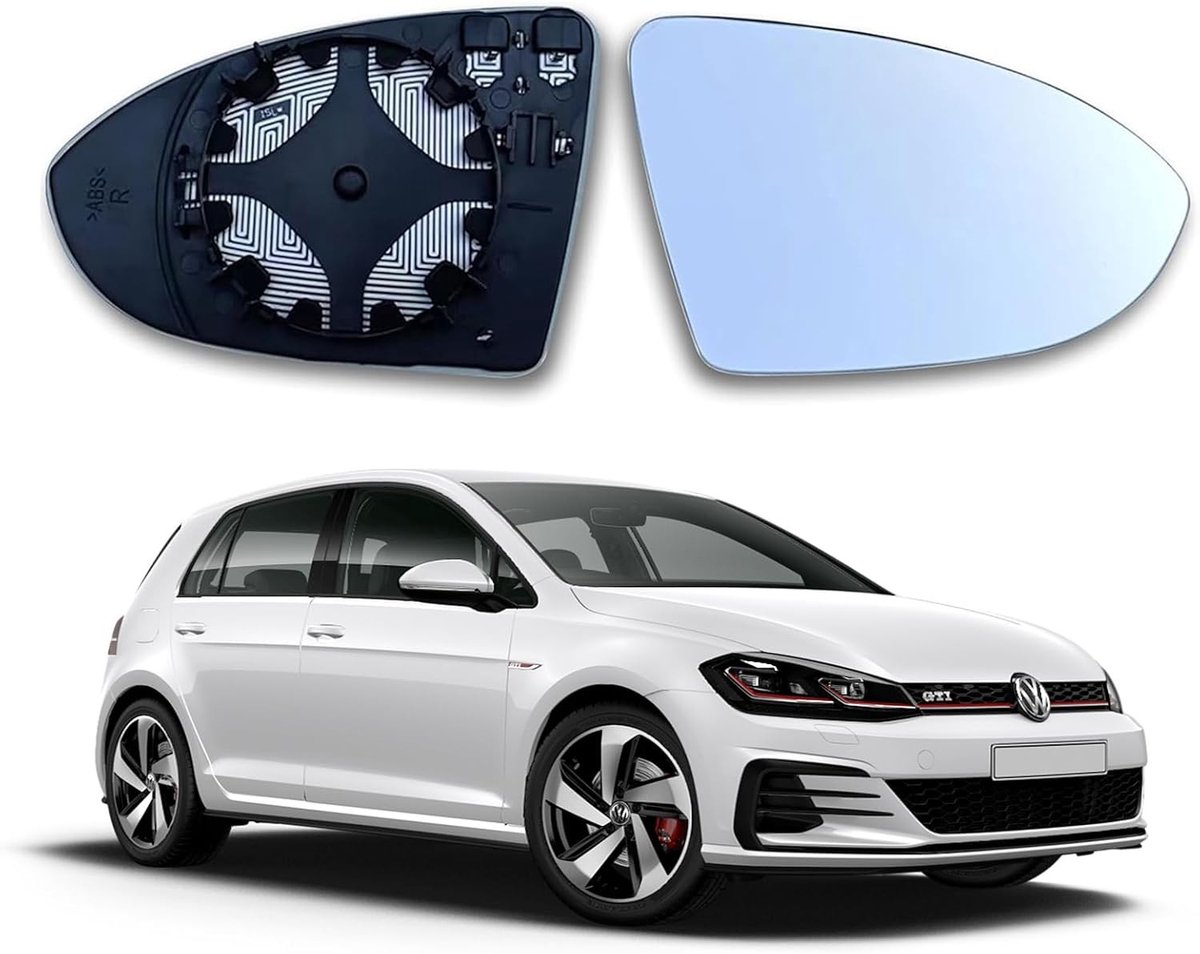 Verwarmd asferisch spiegelglas rechts voor Golf 7, vervangend onderdeel voor optimale zichtbaarheid en veiligheid
