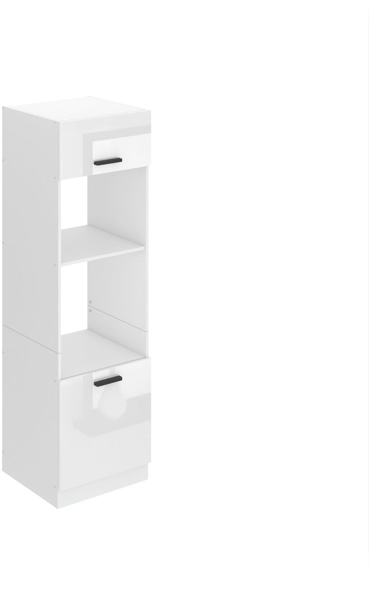 BELINI Magnetronkast SSP 60x204 cm met 2 Deuren en 2 Planken - Wit Hoogglans
