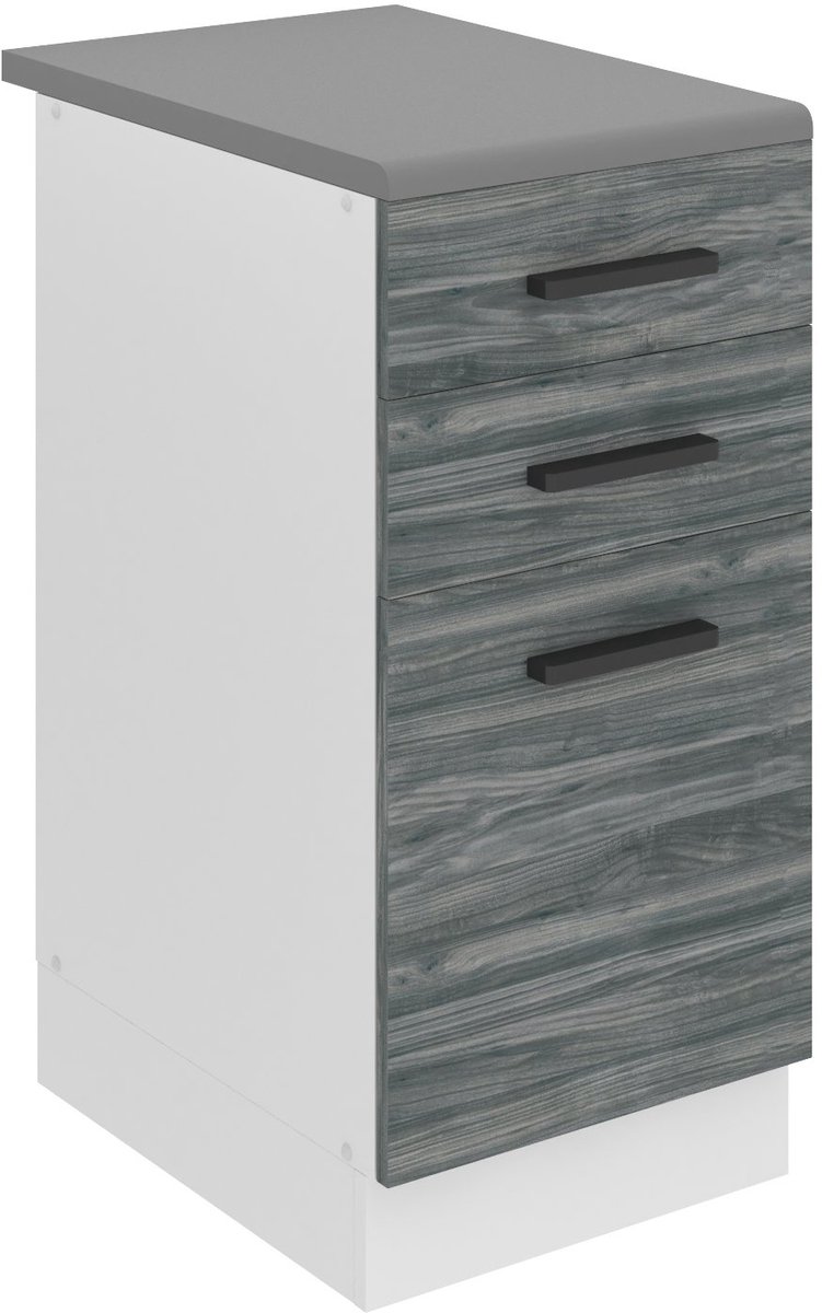BELINI Keukenonderkast SDSZ 40 cm met Laden met Werkblad - Glamour Wood