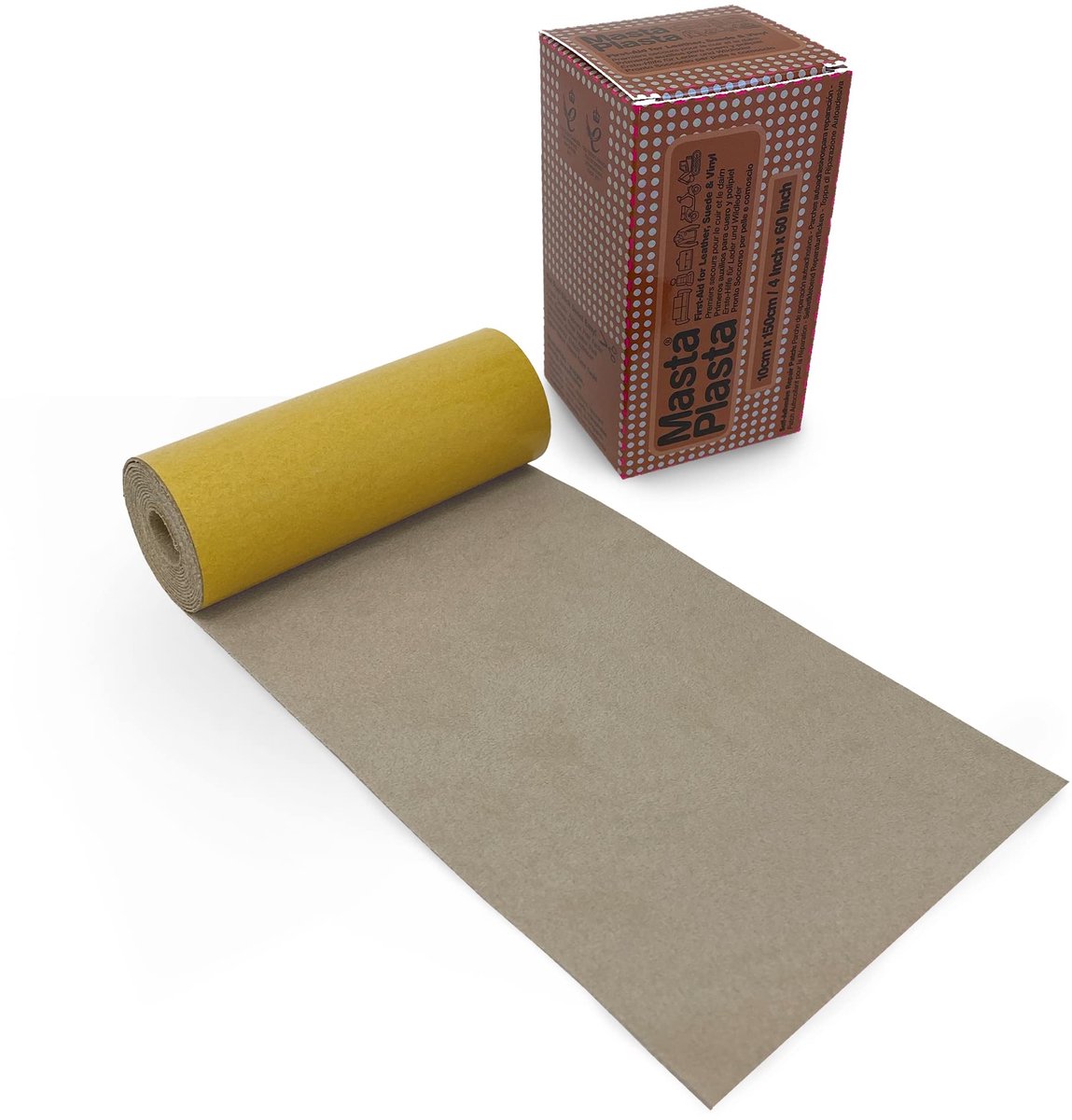 SnelShoppen - MastaPlasta Suede Reparatietape Beige 150 x 10 cm - Bekleding, Fluweel, Banken, Auto-interieurs, Jassen, Tassen, Kleding, Meubels