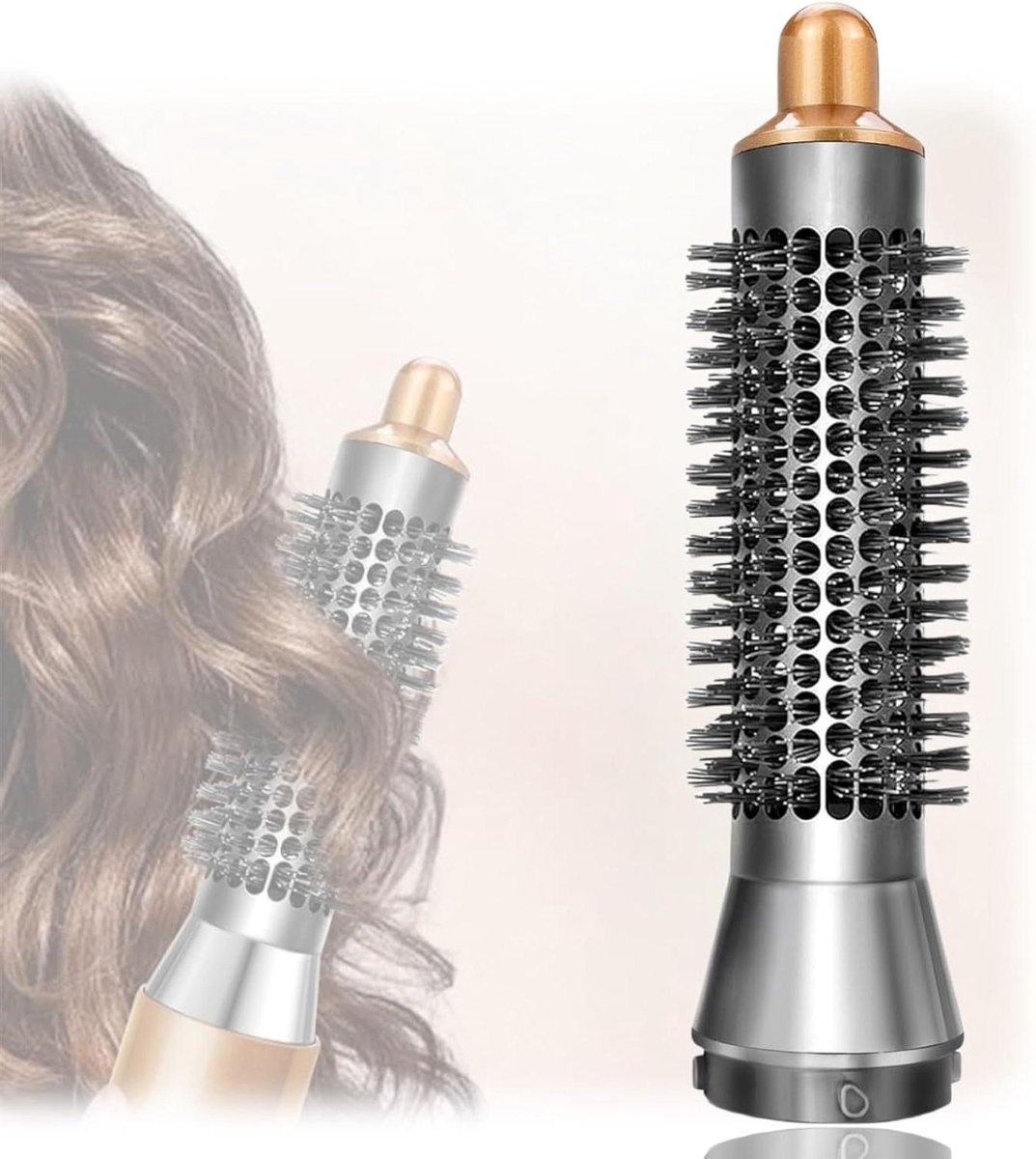 Ronde Volume Borstel - Styling Tool - Haar Volume Creëren - Lange Fijne Borstelharen - 20 cm - Goudkoper