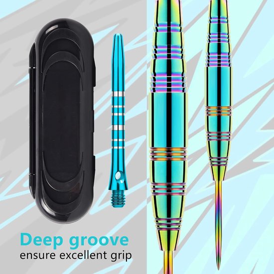 SnelShoppen - Professionele Dart Darts met Metalen Punt 23g, Premium Steel Tip Darts Set, 3 Aluminium Schachten, Ideaal voor Feest en Spelletjes van Snelshoppen — afbeelding 5