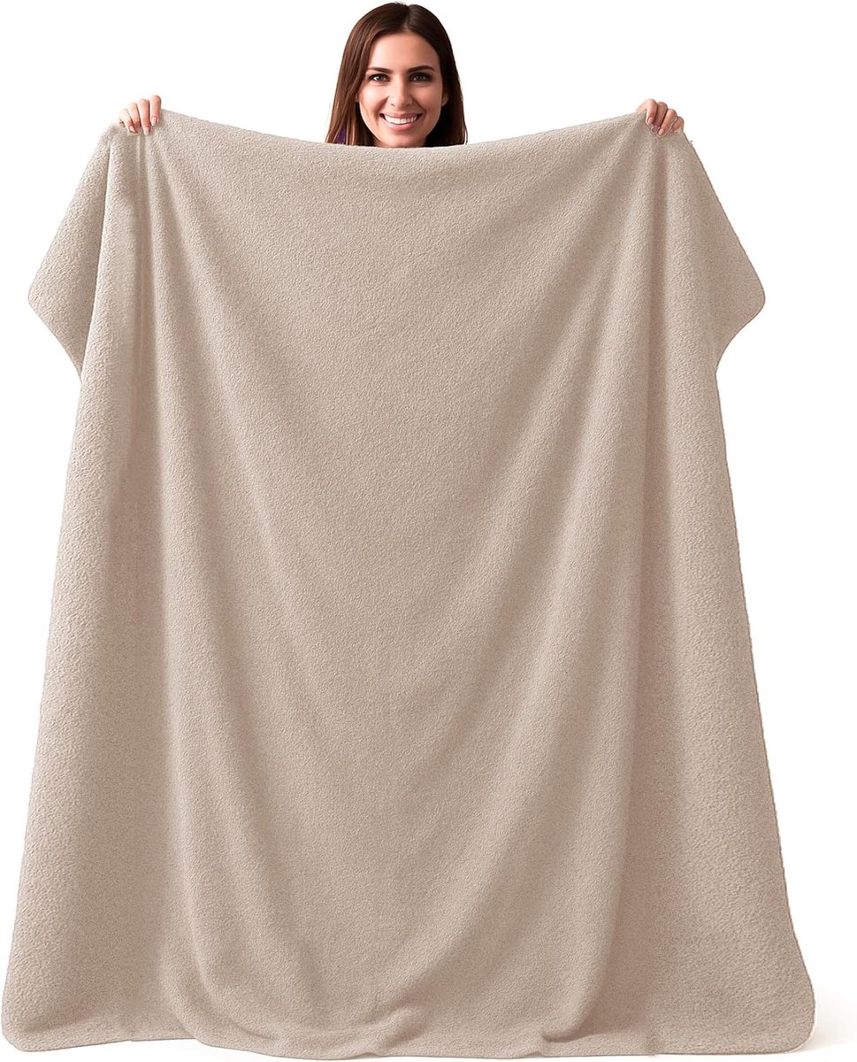 SnelShoppen - XXL Badstof Strandhanddoek 150 x 200 cm, Grote Badhanddoek van 100% Katoen, Perfect Strandlaken, Picknickdeken, Zomer Accessoire voor St