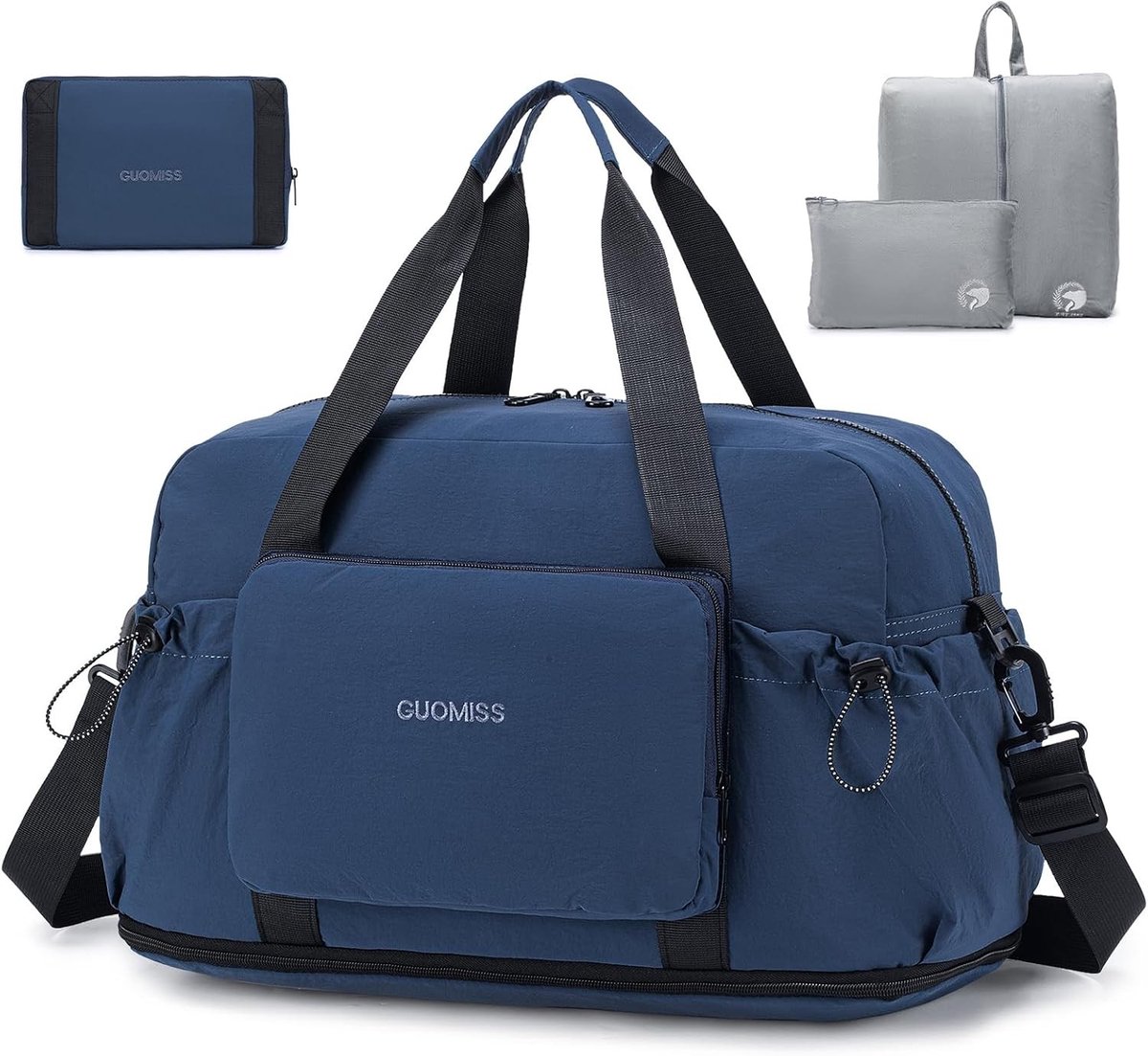50L Uitbreidbare Reistas voor Handbagage 55x40x23 Geschikt voor Lufthansa en Wizzair Lichtgewicht Sporttas Weekendtas voor Mannen en Vrouwen met Toilettas en Fitness Bag