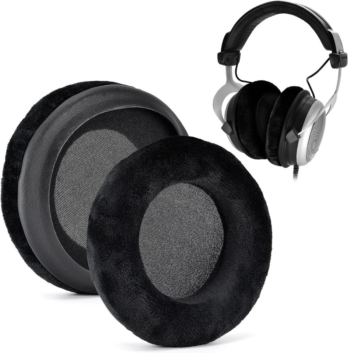 Verwisselbare Oorkussens voor Over-Ear Studio Hoofdtelefoons - Comfort, Geluidisolatie en Duurzaamheid (Zwart)