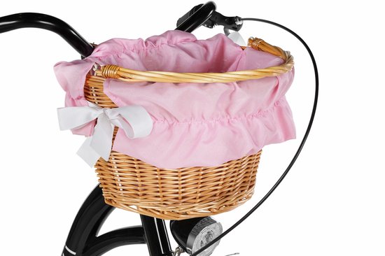 Davi Lila - Stadsfiets - 28 inch - 1 versnelling - Terugtraprem/V-brake - Lage instap - 160-185 cm - Zwart/Roze van Davi Lila — afbeelding 5
