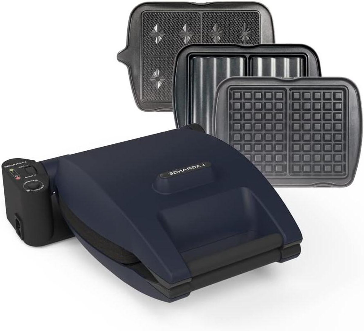Elektrisch Bakapparaat - Apparaat Platen - Lekkere Snacks Maken - Drie Sets Platen - 1200 Watt - Blauw
