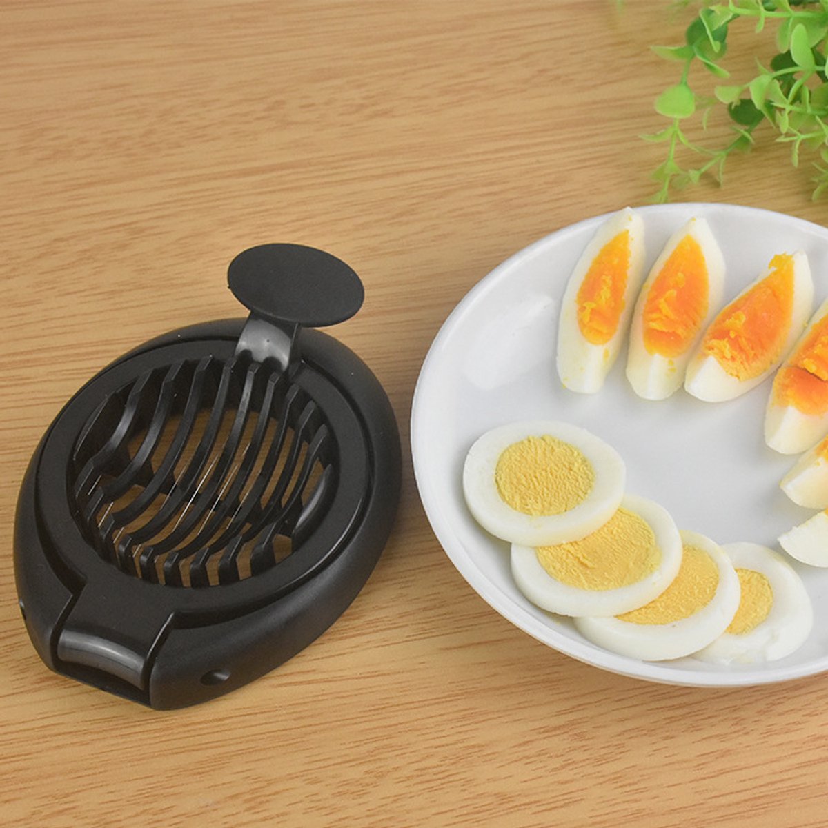 Oneay Eiersnijder, ABS-plastic, 2-in-1 eiersnijder, eiersnijder voor huishoudelijk gebruik, scheider voor geconserveerde eieren/eeuwige eieren.
