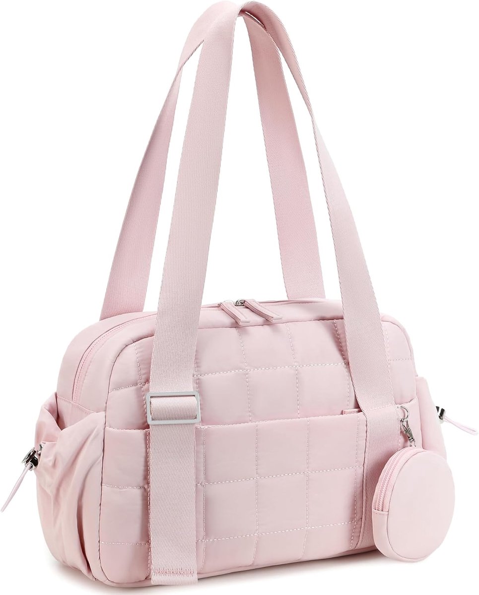 SnelShoppen - LEDAOU Mini-sporttas Dames - Kleine Gevoerde Gymtas met Nat Vak en Muntzak - Lichte Yoga, Workout, Dans en Fitness Tas - 30x10x20 cm - S