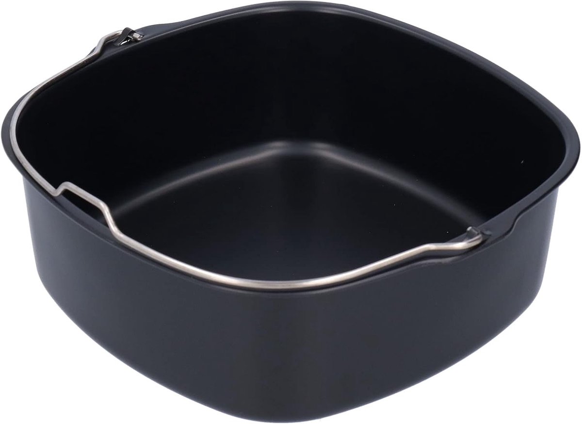 SnelShoppen - Ejoyous Bakplaat voor Heteluchtfriteuse, Cakevorm met Antiaanbaklaag, Accessoire voor Airfryer, Perfect voor Taarten, Muffins en Meer, 2
