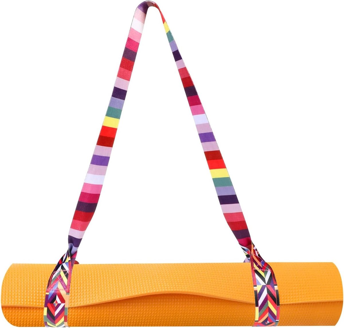 Verstelbare Yogamat met Draagriem voor Pilates, Stretching en Fitness - Multicolor 170 cm x 3.8 cm