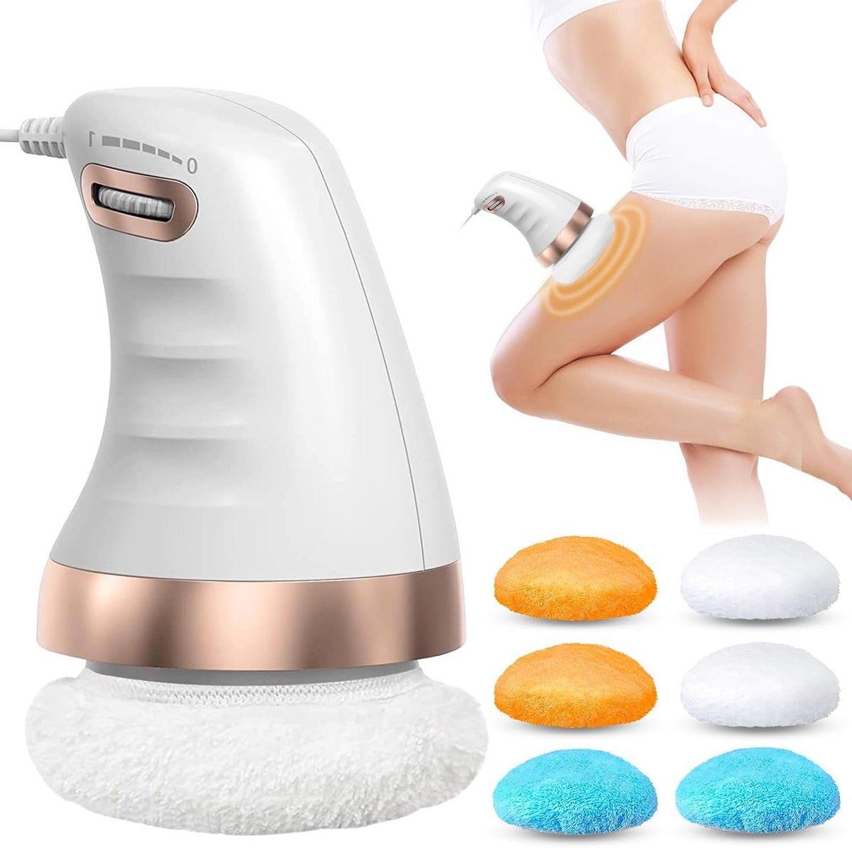 Cellulitis Massageapparaat - Huidversteviger Lichaamsvormer - Lichaamsverzorging Thuis - Microvibratie Compressietechnologie - 21 x 21 x 11 cm - Wit