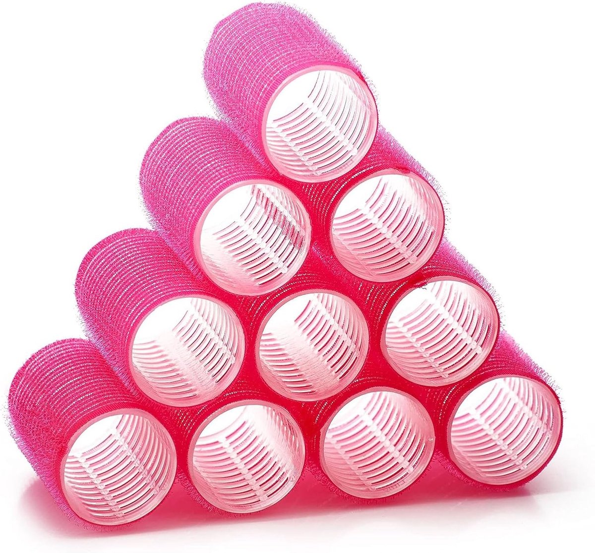 Zelfklevende Haarrollers voor Thuisgebruik - 10 Stuks Roze, Ideaal voor Krullen en Volume
