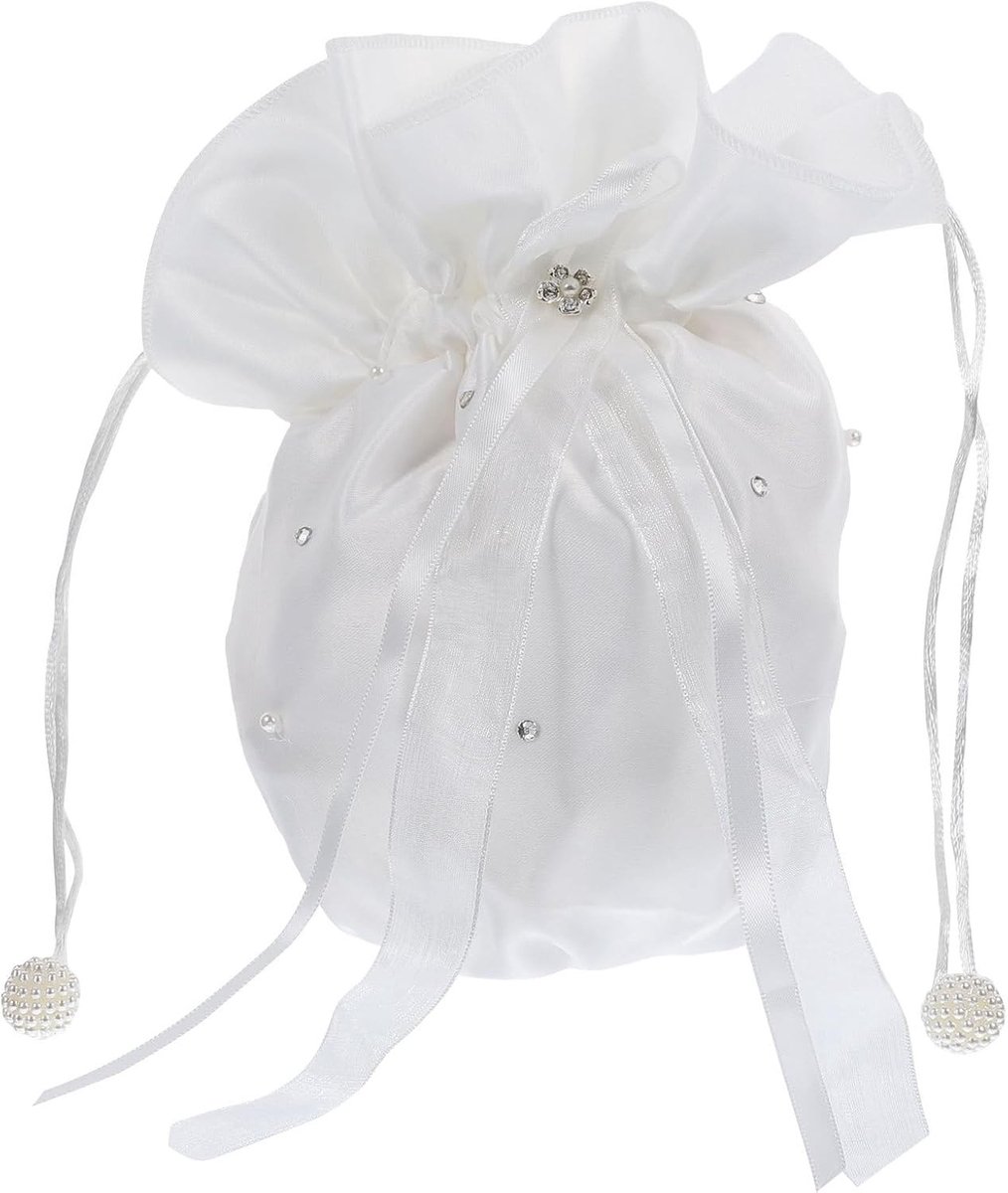 Elegante bruidsclutch in melkachtig wit - Perfecte handtas voor bruiloften, avonden en speciale gelegenheden