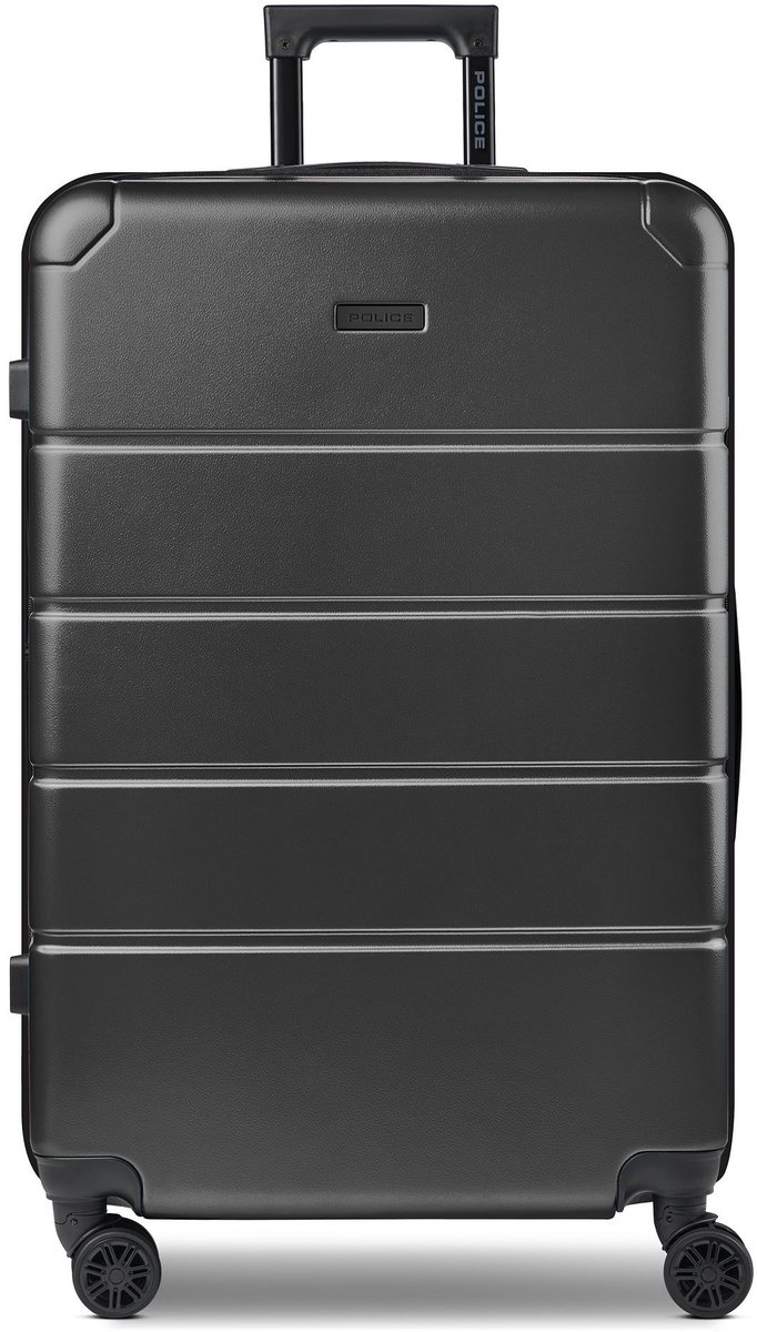 Police Dublin 4 wielen Trolley L 75 cm met uitbreidingsplooi - Harde bagage - Combinatieslot - black