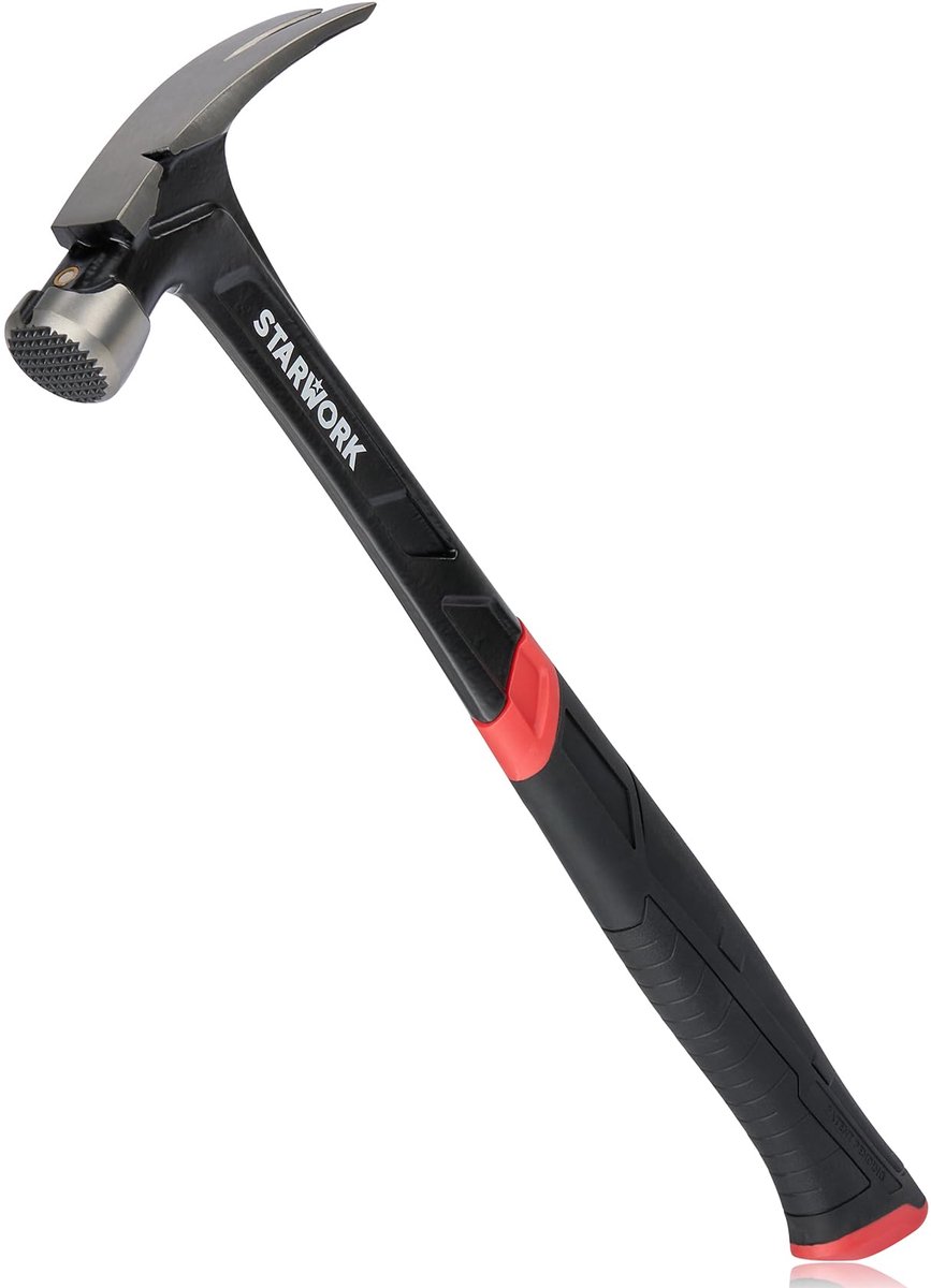 SnelShoppen - Professionele Hamer 22 oz - Starwork True Mechanic - Stevige Stalen Kop - Ergonomische Houten Handgreep - Voor Klussen, Tuinwerk en Doe-