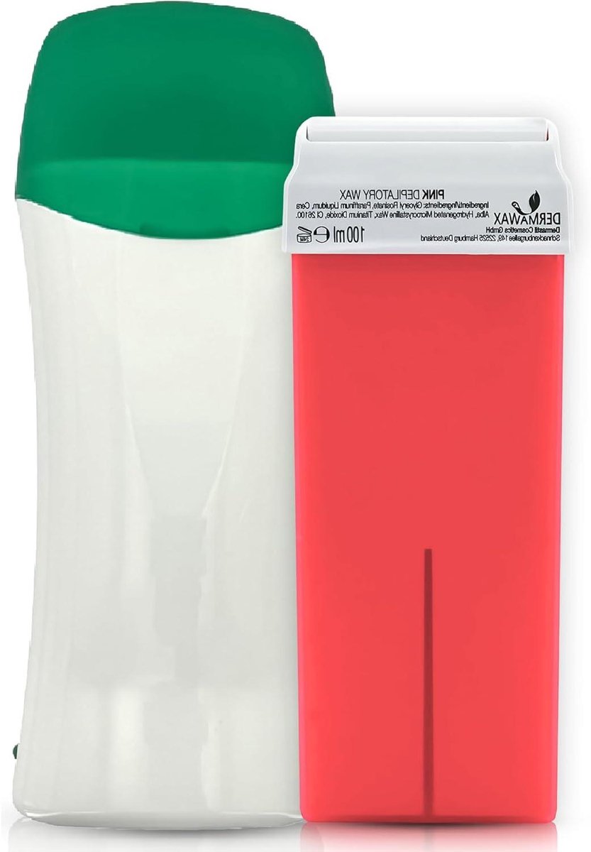 Waxverwarmer Set - Ontharingsset Roll-on - Huidverzorging Thuis - Zijdeachtig Effect - 100 ml Patroon - Roze