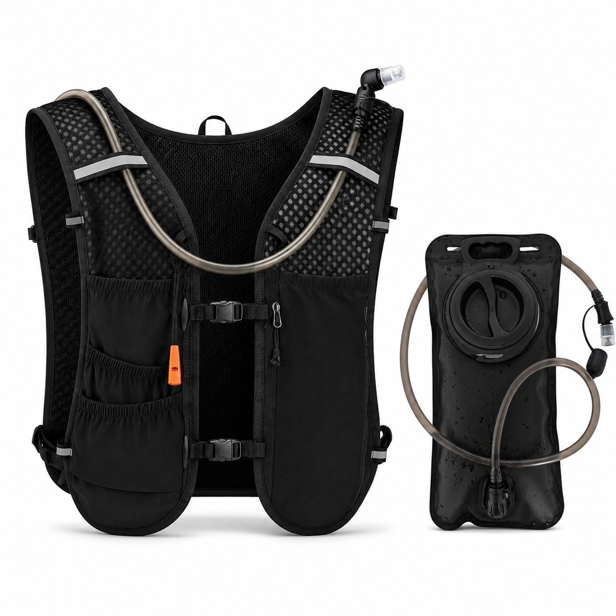 Consumerce® Hardloopvest Met 2L Waterzak - Hardloop en Wielren Rugzak - Trailrunning Vestje - Fietsen Wandelen Hardlopen
