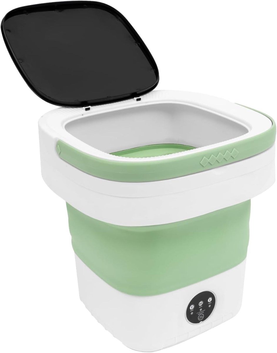 Mini Wasmachine Opvouwbare Wasmachine Kleine Kleding Wassen Met Centrifuge 12 Liter Groen