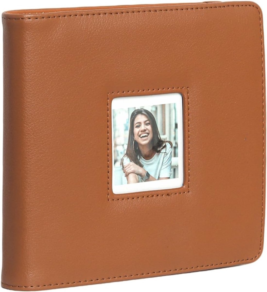 288 Compartiments Fotoalbum voor Polaroid Go Film - Voor 6 x 7 cm Foto's, Bruin, Geschikt voor Creatieve Opslag en Organisatie