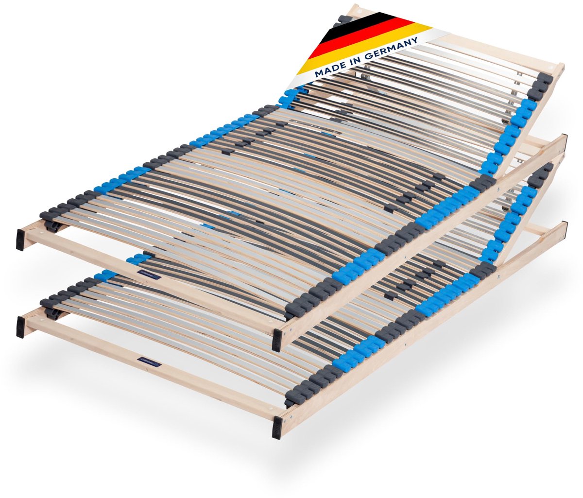 SnelShoppen - CubeSleep Pure Eco KF 42 Lattenbodem 90 x 200 cm Verstelbaar Hoofdeinde, Made in Duitsland, GS Gecertificeerd, Geteste Veiligheid, Dubbe