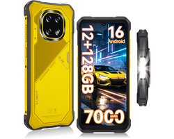 Robuuste Smartphone - CUBOT Kingkong ES 5 - 6,88" 120Hz - 12GB RAM - 128GB ROM - 7000 mAh 33W - Android 16 - 4G Dual SIM - IP68/IP69K - NFC - GPS - 2026 nieuw - Geel