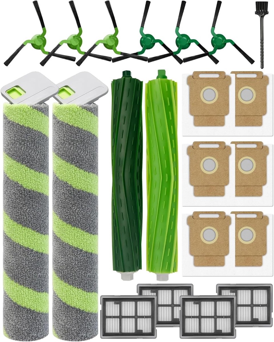 Accessoires Set voor Roomba Max 705/706 Robotstofzuiger: 2 Hoofdborstels, 6 Zijborstels, 4 HEPA Filters, 6 Stofzakken en Meer voor Optimale Reiniging