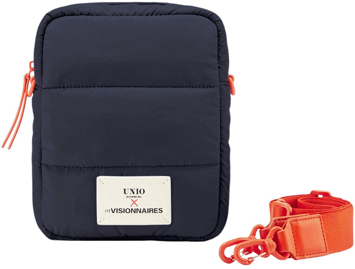 Unio Hamburg x Les Visionnaires schoudertas Puffy Unio Soelden Navy donkerblauw