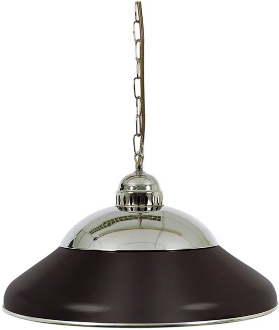 Lamp type biljart Solo 45cm. chroom/zwart