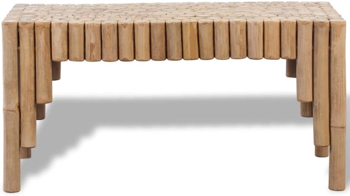 Bamboe salontafel - Interieur tafel - Woonkamer inrichting - Authentiek design - 70 x 35 x 35 cm - Origineel