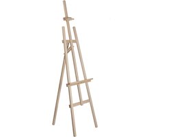 Houten Ezel - Schidersezel Presentatie - Binnen Buiten - Volledig Verstelbaar - 178 cm Hoog - Beige