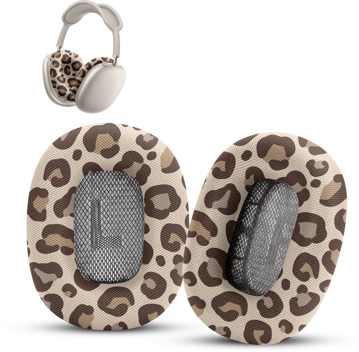 Vervangende oorkussens voor Apple AirPods Max - Oorkussens voor koptelefoon - Ear pads headphones - Savanna Leopard
