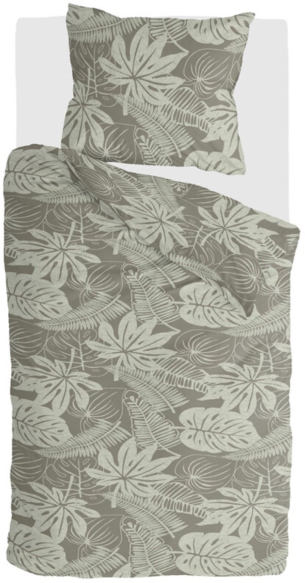 Byrklund Dekbedovertrek Joep - 140x220 - 80% Polyester / 20% Katoen - Taupe / Kaki