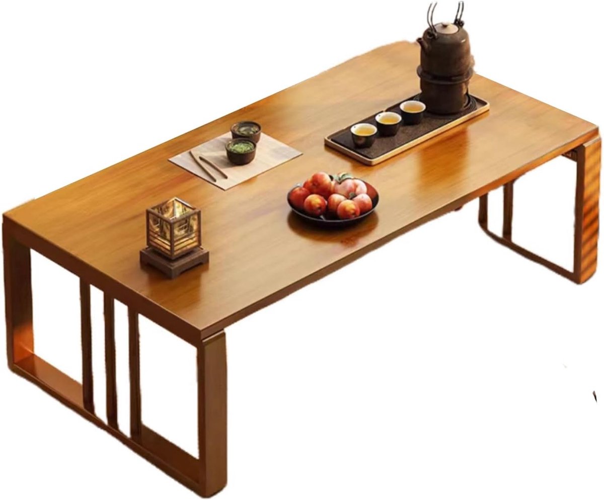Opvouwbare bamboe tafel - Lage bijzettafel - Picknicks en tuin - Milieuvriendelijk geurloos - 60 x 37 x 31 cm