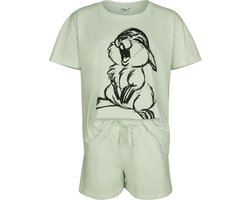 Bambi Thumper - Sketch Solid Pyjama groen Katoen -