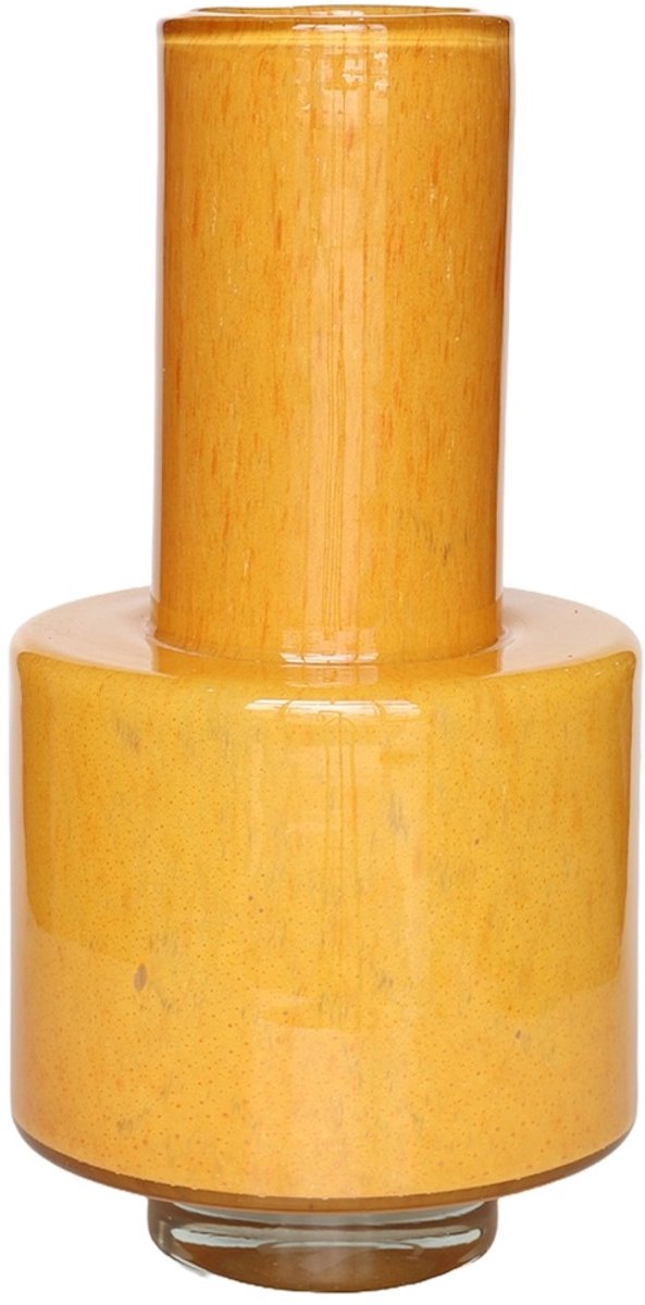 Vase The World Vaas Volta Elite | Geel - Yellow | Mondgeblazen glas | Ø19 x H36 cm