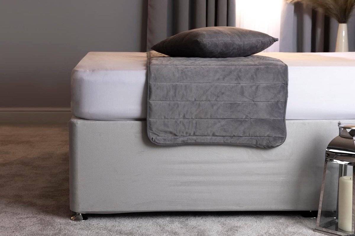 Bedbodemrok - Basis omslag - Slaapkamer decoratie - Elastisch rondom - 48 cm diep - Wolkenwit