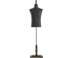 Paspop Mannequin - Etalagepop Torso - Kleding Presenteren - Met Standaard - 36-38cm Borst - Grijs