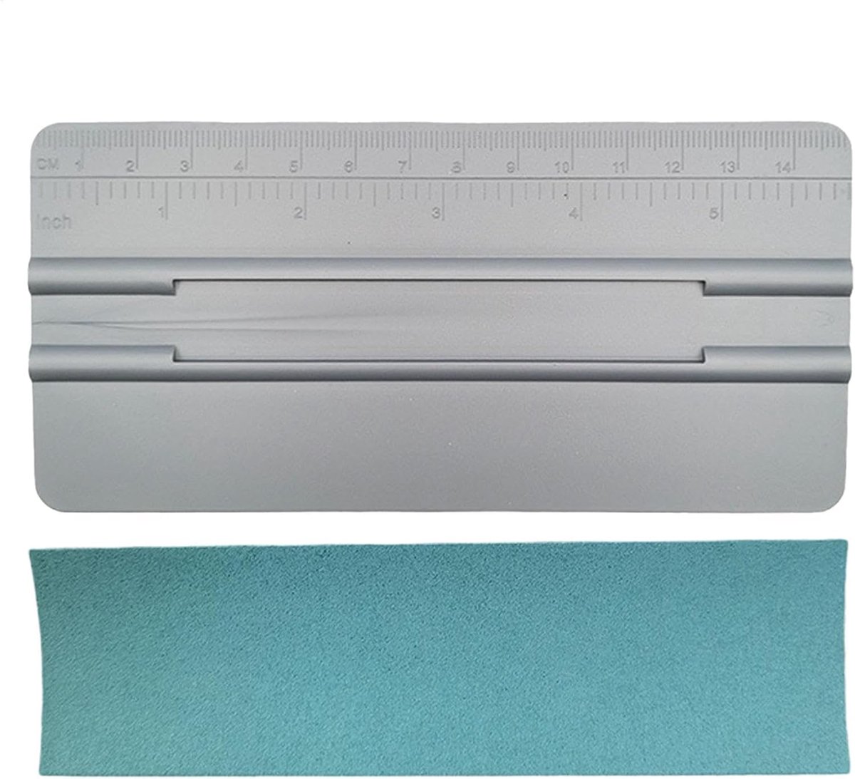 Verfspoeler - Rubberen borstel - Auto wrappen - Lichtgewicht ABS materiaal - 15.1 x 7.3 cm - Hertenleder-look