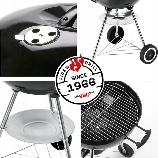 Barbecue bol 41 cm op houtskool van Merkloos — afbeelding 5