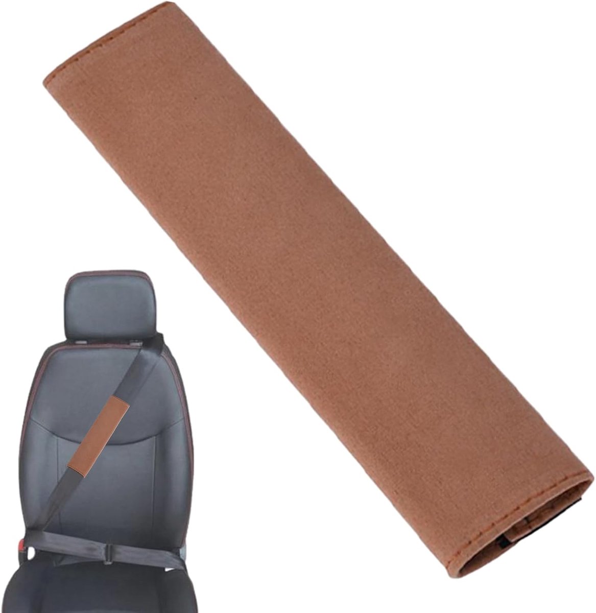 Veiligheidsgordelhoes - Gordelkussen - Comfortabel Reizen - Antislip Band - Universele Pasvorm - Kaki