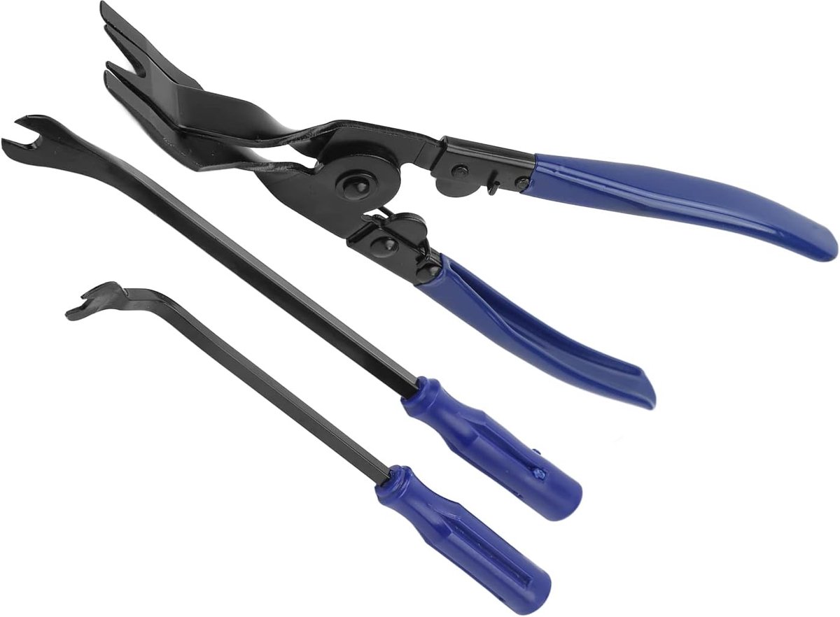 Trimpaneel Verwijderaar - Bekledingsgereedschap Set - Auto Interieur Reparatie - Ergonomisch Ontwerp - 3 Delige Set - Blauw