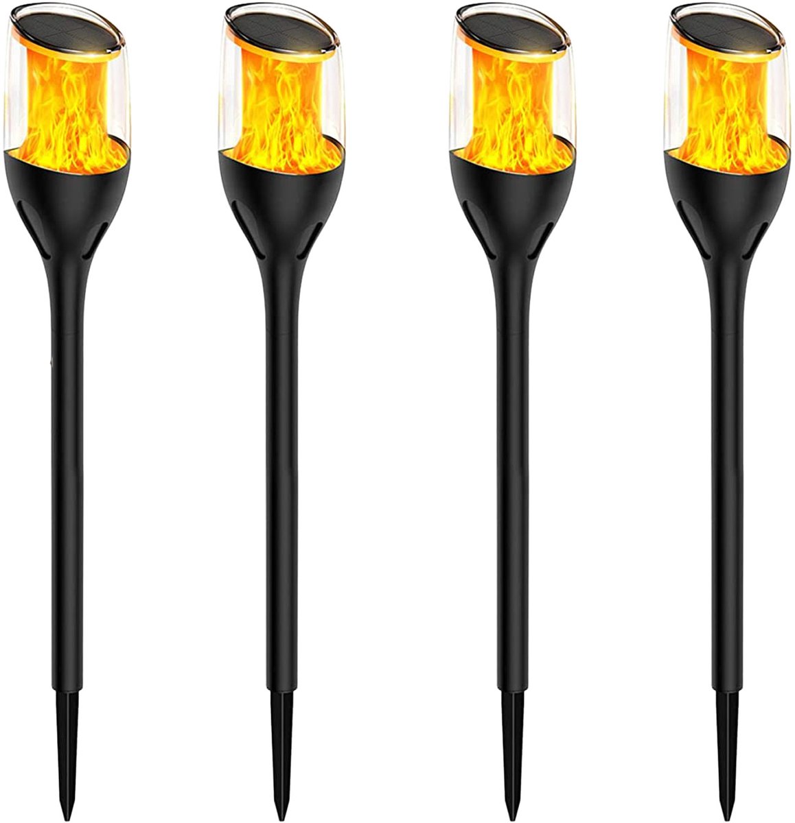 KS Verlichting - Solar - tuinlamp - Torch - zonne-energie - zwart - fakkel - prikspot