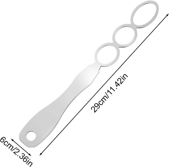 Roerstaaf Keuken - Roerhulp - Vetten Mengen - Vaatwasserbestendig - 30 x 7 cm - Zilver — afbeelding 5