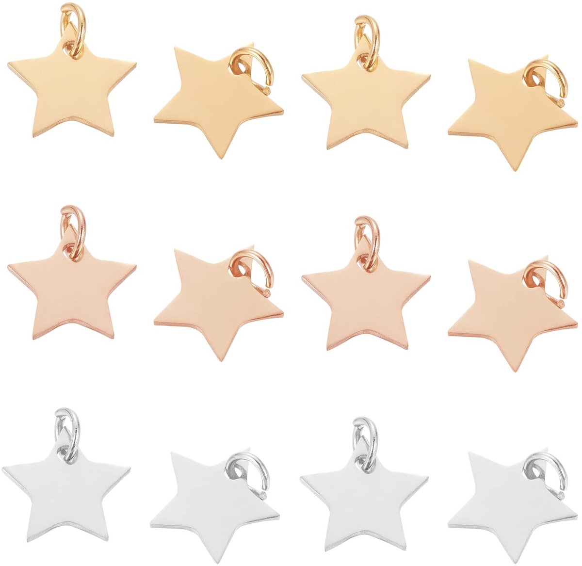 Dailygoods - Roestvrijstalen Bedels in Roségoud en Zilver