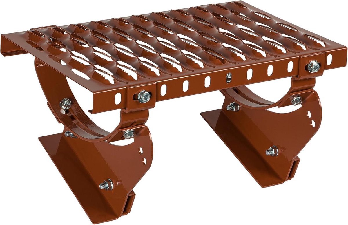 Dakladder - Daksteiger - Veilig Dakonderhoud - Verzinkt Staal - 120 cm - Roodbruin