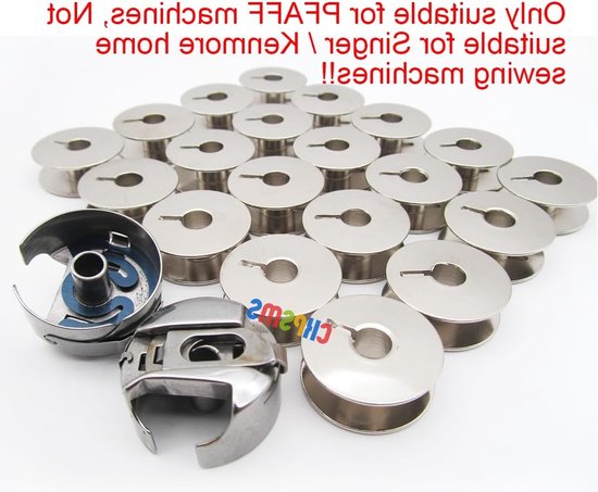 2 Stuks Blikdoos 9076 14mm + 20 Spoelen Geschikt voor PFAFF 130 230 800 1211 1222 en 9033S — afbeelding 5